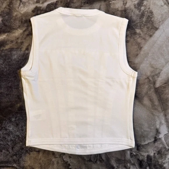 Express Brand New Fitted Crew Neck Corset Tank - White - Size Small - Picture 3 of 14